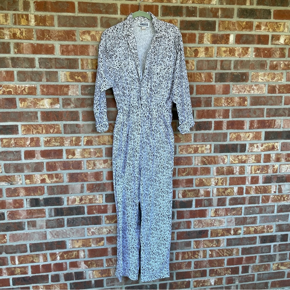 Vintage Black & White Jumpsuit